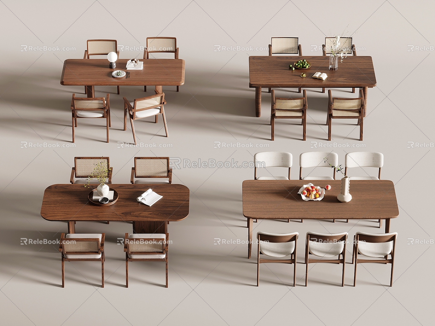 Dining table and chair model