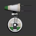 Modern Single Wheel Robot With White Green Design Top Structure And Antennas