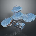 Precision Optical Scientific Instrument With Hexagonal Reflective Mirrors And Metal Support Frame