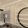 Modern Clothing Store Exterior Featuring Window Displays Mannequins And Clothing Racks