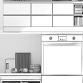 Modern Kitchen With Turquoise Cabinets Cooking Art And Oven Appliances