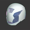 White And Blue Modern Helmet With Stylish Design For Safety And Protection