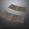 Decorative Textured Curved Architectural Components With Striped And Diamond Patterns