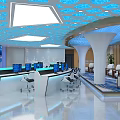 Dispatching Hall Monitoring Center Hall 3d model