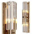 Elegant Modern Crystal Wall Sconces With Metal Frame And Warm Illumination Effect