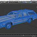 Vintage White Station Wagon With Roof Rack And Classic Silver Body Design