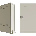 Industrial Electrical Control Cabinet With Ventilation Vents And Lockable Door Panel