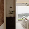 Modern Living Dining Room Interior With Beige Sofa Dining Table Coffee Table And Chandelier