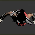 Game Movie Character In Black Vest White Top And Pink Skirt With Sneakers