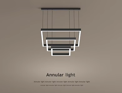 Modern Simple Style Chandelier for Living Room 3d model