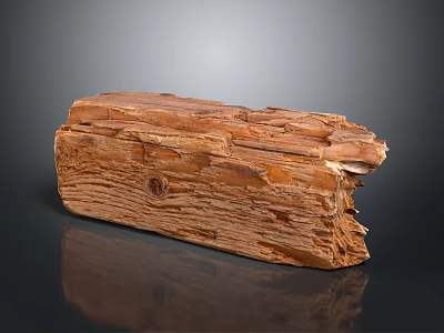 Natural Rustic Wooden Decorative Block With Organic Texture For Home 3d model