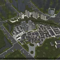 Aerial View Urban Planning With Traditional Buildings Modern High Rises Greenery And River
