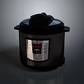 Black Electric Pressure Cooker With Digital Control Panel And