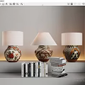 Modern Table Lamp Pottery Pot Table Lamp Art Ornaments Table Lamp 3d model