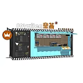 Royal Tea Container Milk Tea Shop with Blue Awning Menu Board and Drink