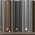 Modern Decorative Column Components With Spherical Bases And Brown Black Silver Metallic Tones
