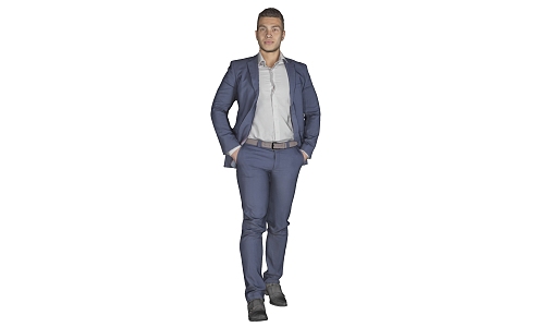 Suit Men Middle-aged Men Business Casual Men 3d model