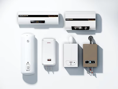 Different Types Of Household Appliances Including Water Heaters And Small Electric Devices 3d model