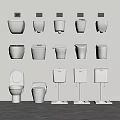 Various Modern Toilet Designs Featuring Wall Mounted And Floor Standing Models With Different Tank Styles