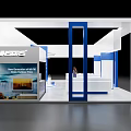 WISPRS Trade Show Booth With Modern Design Brand Signage And Product Display Counters