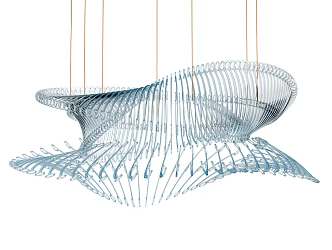 Modern crystal chandelier 3d model