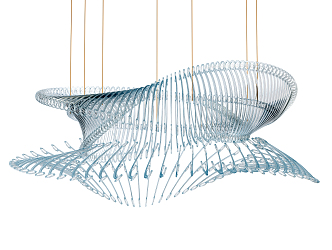 Modern crystal chandelier 3d model