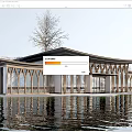 Modern Post Station Public Building Visitor Center Building Exhibition Hall Small Public Building Cafe Building Post Station Building 3d model