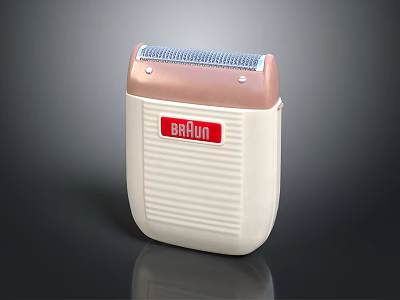 Braun Electric Epilator Appliance In Pink And White For Personal Grooming 3d model