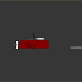 Essential Household Supplies Including Red Storage Box White Electronic Device And Metal Tools