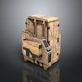 Tactical Military Weapon With Digital Control Panel And Portable Design In Desert Camouflage Color Scheme