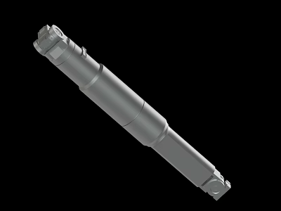 Precision Machined Metal Shaft Component With Cylindrical Body And Connecting Ends 3d model