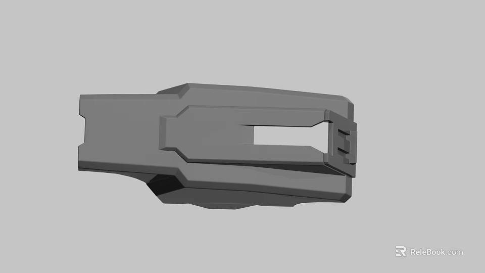 Gray 3D Model of Mechanical Part with Geometric Structure for Engineering Design 3d model 