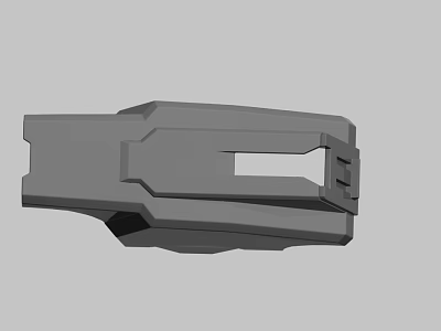 Gray 3D Model of Mechanical Part with Geometric Structure for Engineering Design 3d model