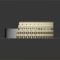 Iconic Roman Colosseum Aerial View Showing Ancient Architecture And Historical Structure
