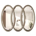 Three Oval Decorative Framed Mirrors For Interior 3d model
