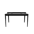 Modern Sleek Desk With Black Frame White Tabletop And Clean Lines 3d model