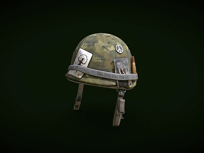 Old hat helmet 3d model