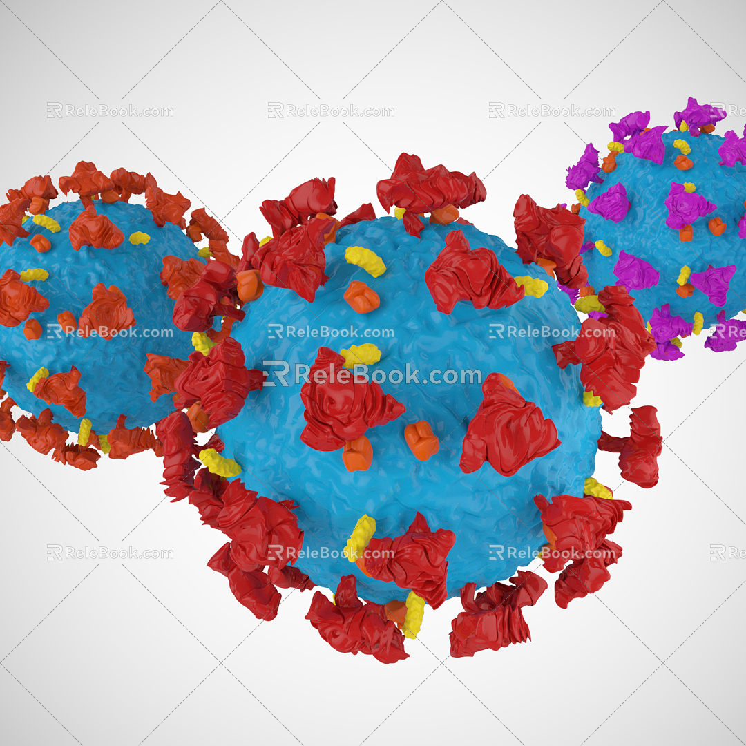 Modern virus Coronavirus 3d model