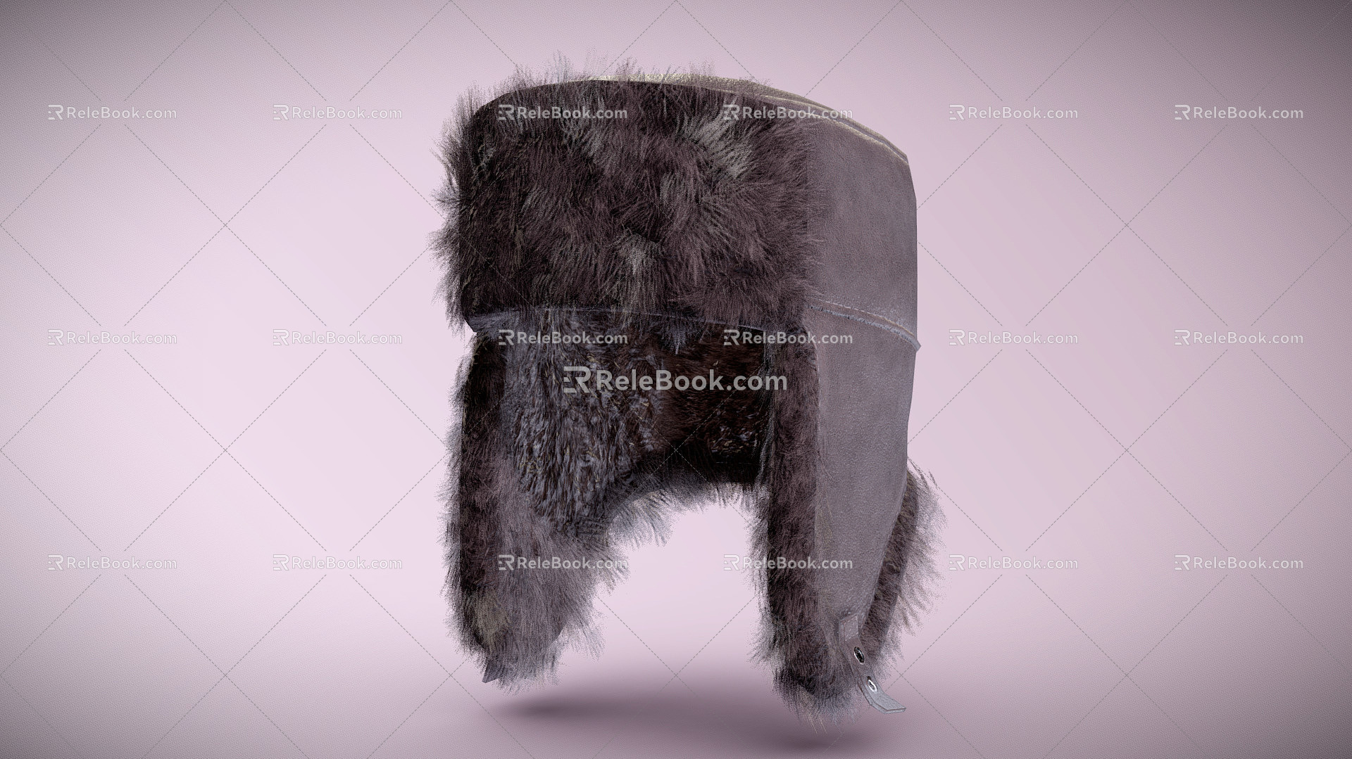 Modern Hat Winter Fur Hat 3d model