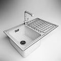 Modern Single Bowl Stainless Steel Kitchen Sink With Faucet And Drainboard