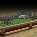 Commercial Equipment For City Model Display Featuring Detailed Buildings Green Areas And Roads