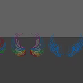 Colorful Wings Photo Spot Featuring Multiple Patterns On Gray Background