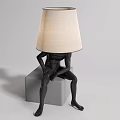 Modern special-shaped floor lamp creative character floor lamp 3d model