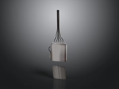 Silver Metal Kitchen Whisk With Square Base Slender Strips And Side Handle Design 3d model