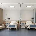 Modern Hospital Ward Interior With Two Beds Medical Equipment And Comfortable Furniture