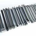 modern elevator escalator rolling elevator mall escalator 3d model