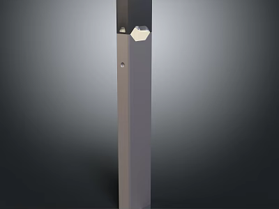 Modern Minimalist Outdoor Street Light With Sleek Metal Structure And Simple Design 3d model