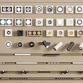 Modern Downlights and Spotlights with Various Design Styles and Types 3d model