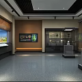 Cultural Center Exhibition Hall With Glass Display Cases Ancient Relics And Wall Exhibits