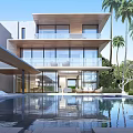 Three-story villa self-built 3d model